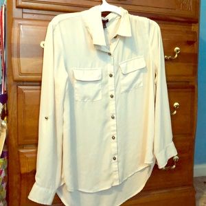 White button down blouse